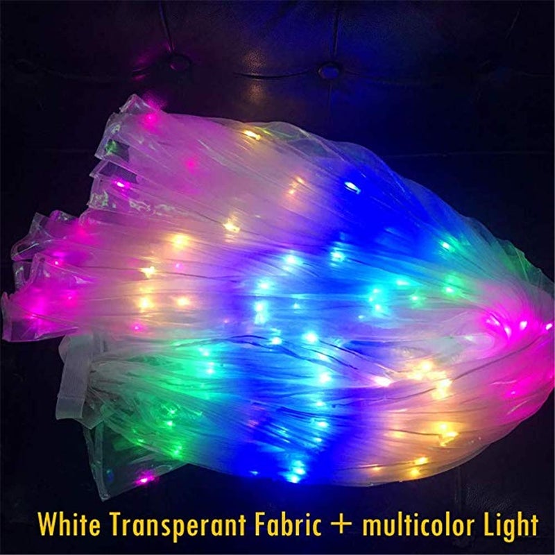 SHINYOU LED Isis Wings Glow Light Up Belly Dance Wing For Carnival Music Rave Halloween Party(Multicolor) - Image 4